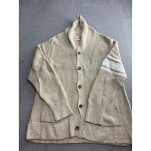 Birdwell Beach Britches Tan Shawl Collar Cardigan Sweater Size XL